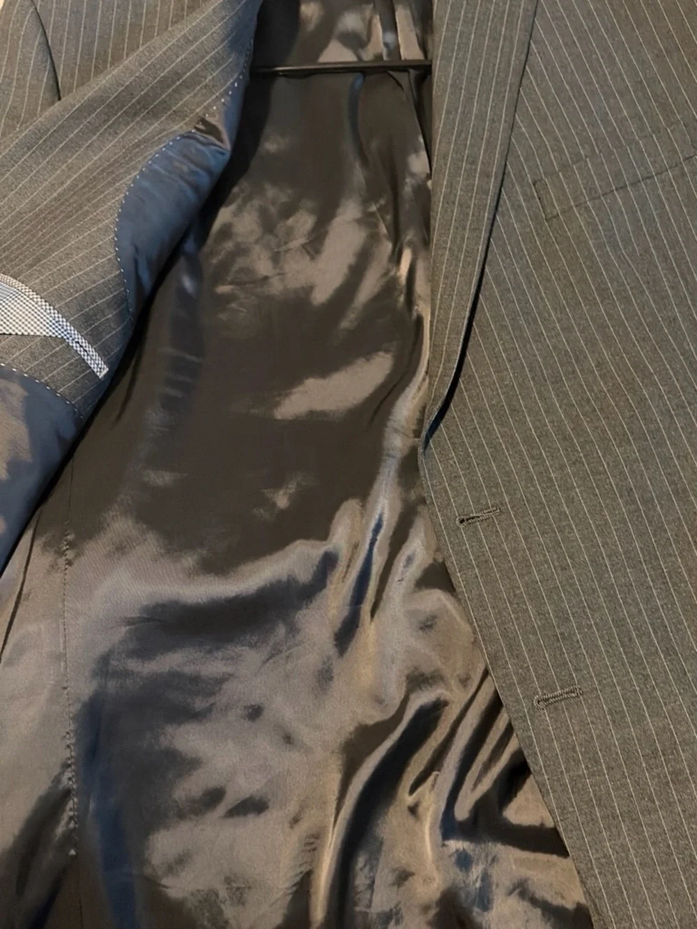 Stafford Black Pinstripe Sport Coat